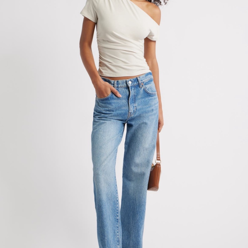 Chic Off-Shoulder Cream Top - Picture 4 of 4